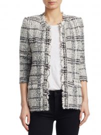 Blanca Plaid Tweed Jacket at Saks Fifth Avenue